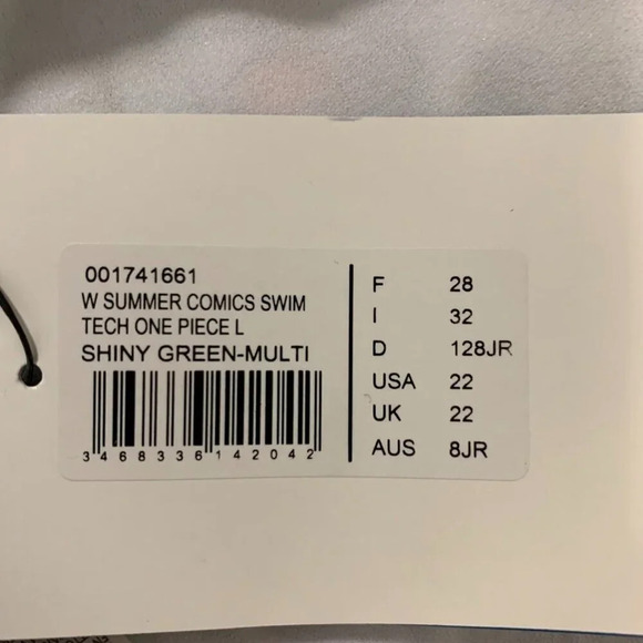 Arena Women's Summer Comic Swim Tech On Piece Swimsuit Size 22 NWT - Picture 9 of 16